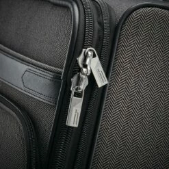 Hartmann Herringbone Deluxe Medium Journey Expandable Spinner -LEXINGTON LUGGAGE Sales 123120 2363 ZIPPER 10