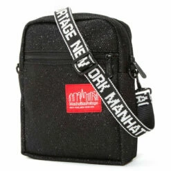 Manhattan Portage Emblem Midnight City Lights -LEXINGTON LUGGAGE Sales 1403 mdn emblm angle blk 1