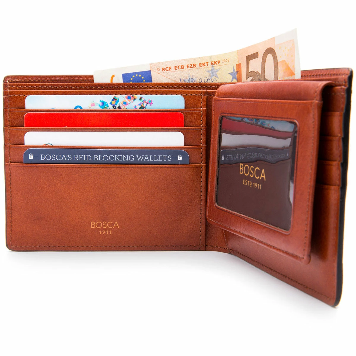 Bosca Dolce Euro Credit Wallet W/ID Passcase - RFID 5 Bosca Dolce Euro Credit Wallet W/ID Passcase - RFID - Image 3