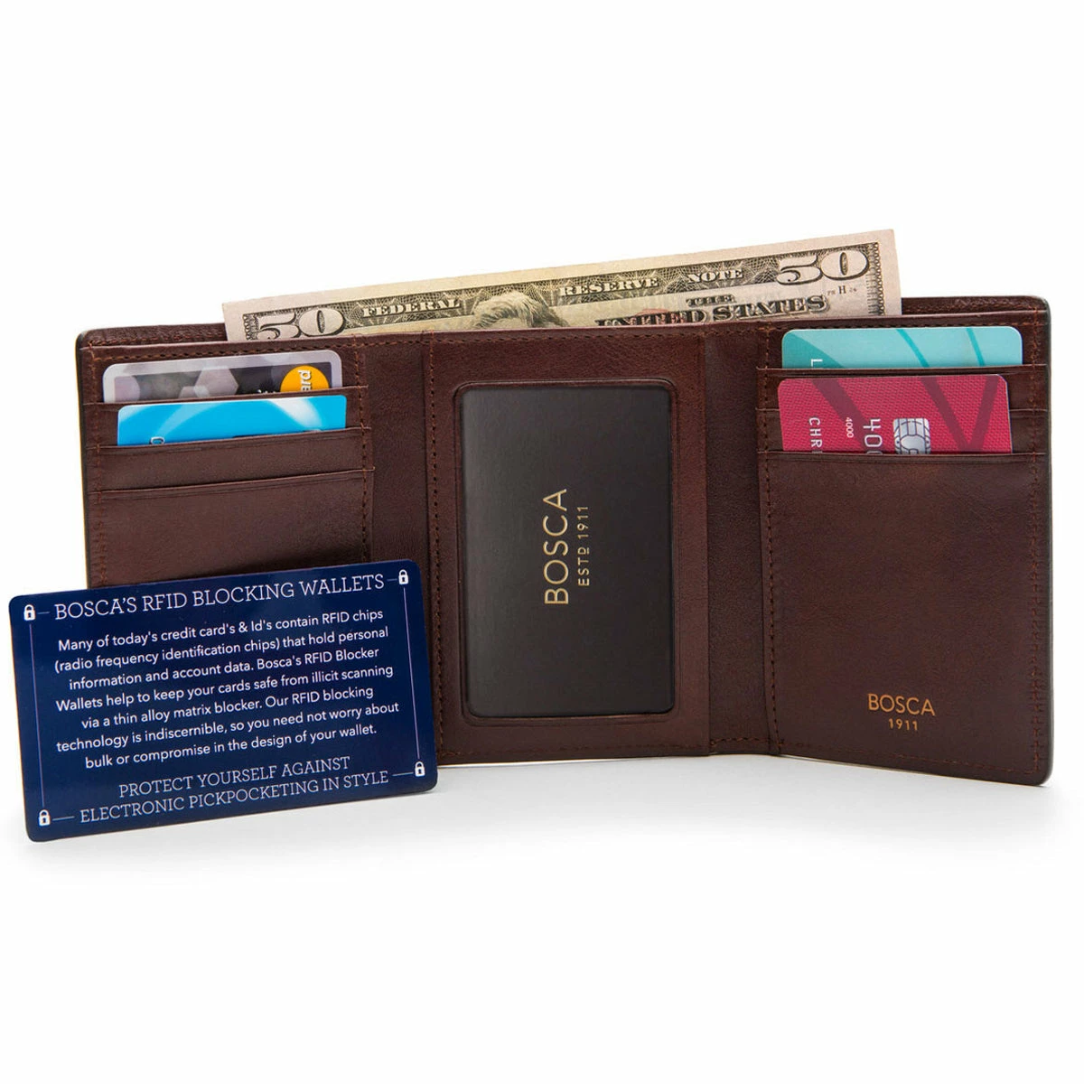 Bosca Dolce Double ID Trifold - RFID 5 Bosca Dolce Double ID Trifold - RFID - Image 3