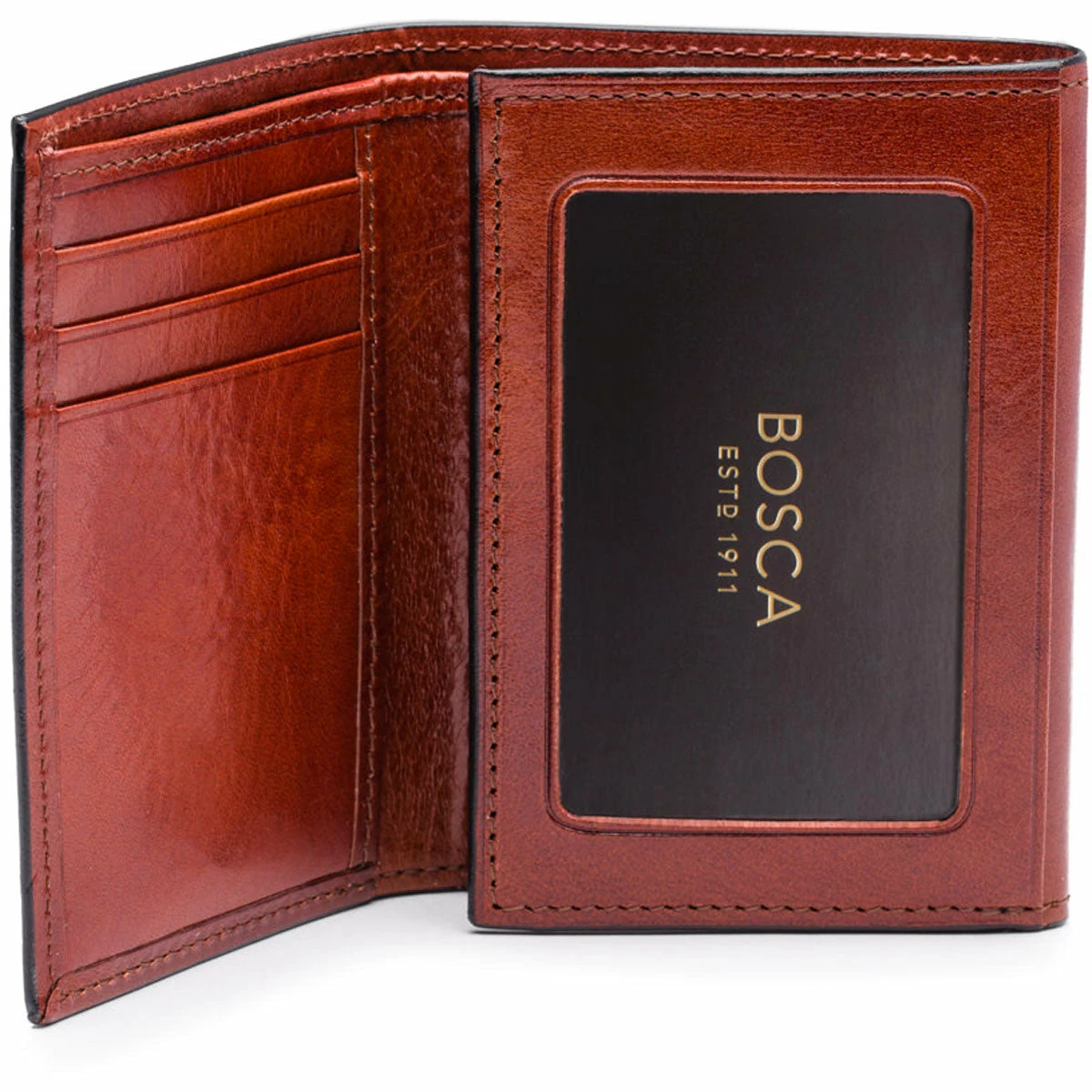 Bosca Old Leather Double ID Trifold - RFID 11 Bosca Old Leather Double ID Trifold - RFID - Image 9
