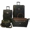 American Flyer Fleur De Lis 4-Piece Luggage Set -LEXINGTON LUGGAGE Sales 54500 4 BLK