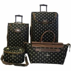 American Flyer Fleur De Lis 4-Piece Luggage Set