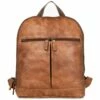 Jack Georges Buffed Small Convertible Backpack/Crossbody 6133 -LEXINGTON LUGGAGE Sales 6133 tan front