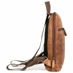 Jack Georges Buffed Small Convertible Backpack/Crossbody 6133 -LEXINGTON LUGGAGE Sales 6133 tan side