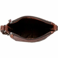 Jack Georges Voyager Zippered Crossbody HoBo Bag 7832 -LEXINGTON LUGGAGE Sales 7832brn int