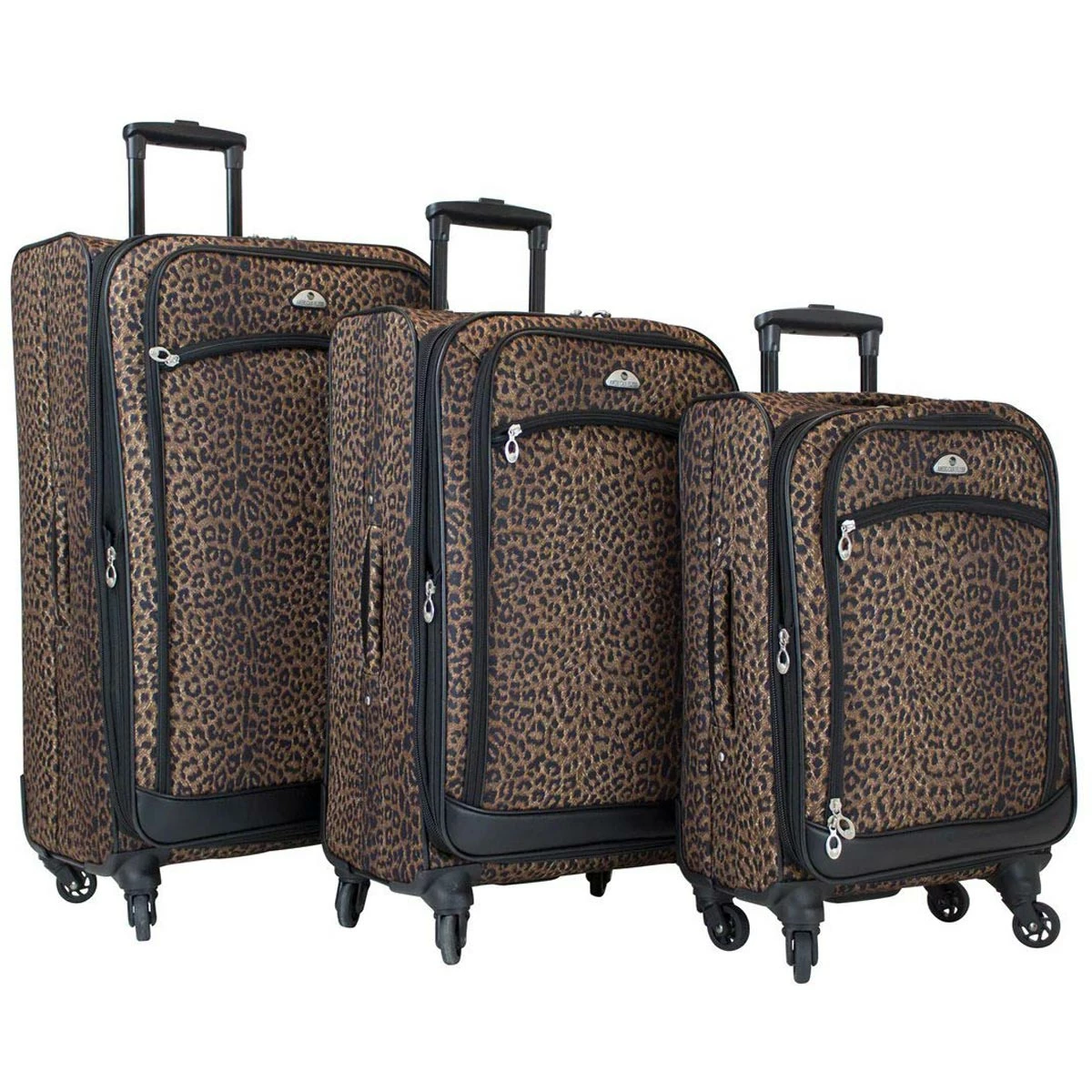 American Flyer Animal Print 5-Piece Spinner Luggage Set 4 American Flyer Animal Print 5-Piece Spinner Luggage Set - Image 2