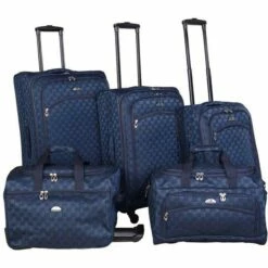 American Flyer Madrid 5-Piece Spinner Luggage Set -LEXINGTON LUGGAGE Sales 85400 5 BLU
