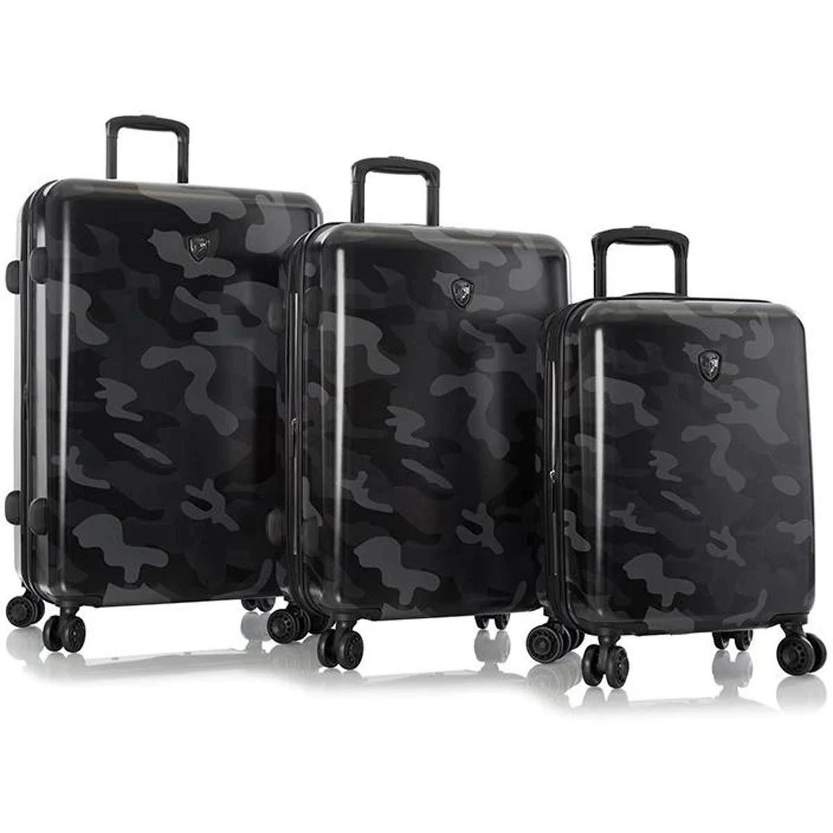 Heys Black Camo Fashion Spinner 3pc Set 3 Heys Black Camo Fashion Spinner 3pc Set