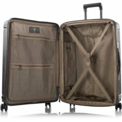 Heys EDGE 26" Expandable Spinner -LEXINGTON LUGGAGE Sales Edge 26 open gunmetal 1500x1500 0933156f 6208 4b57 a64b 14e40ffdc408