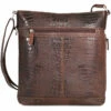 Jack Georges Hornback Croco Crossbody Bag HB312 1 Jack Georges Hornback Croco Crossbody Bag HB312 -LEXINGTON LUGGAGE Sales HB312 Brn Front