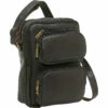 LeDonne Leather Multi Pocket Mens Bag -LEXINGTON LUGGAGE Sales LD 082 cafe 82552