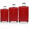 Tucci Bordo T0323 ABS 3pc Luggage Set -LEXINGTON LUGGAGE Sales T0323 03PC DRED