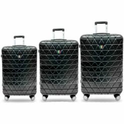 Tucci Tessere T0325 ABS 3pc Luggage Set -LEXINGTON LUGGAGE Sales T0325 03PC BLK