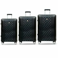 Tucci Borsetta T0330 ABS 3pc Luggage Set 12 Tucci Borsetta T0330 ABS 3pc Luggage Set -LEXINGTON LUGGAGE Sales T0330 03PC black